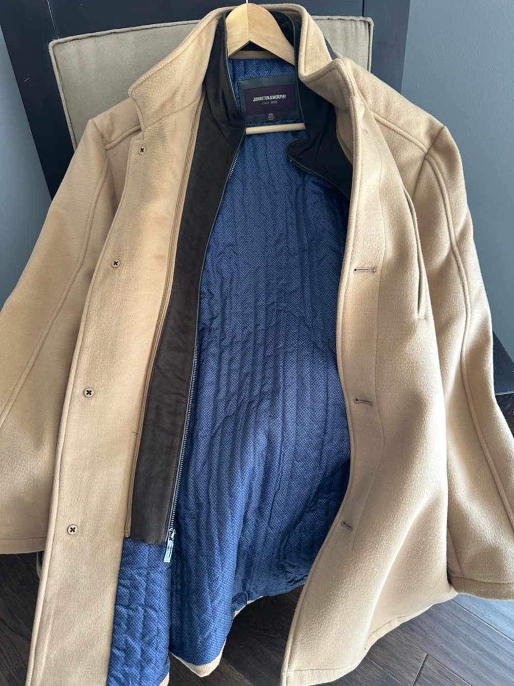 Johnston & Murphy Camel Colored Pea Coat